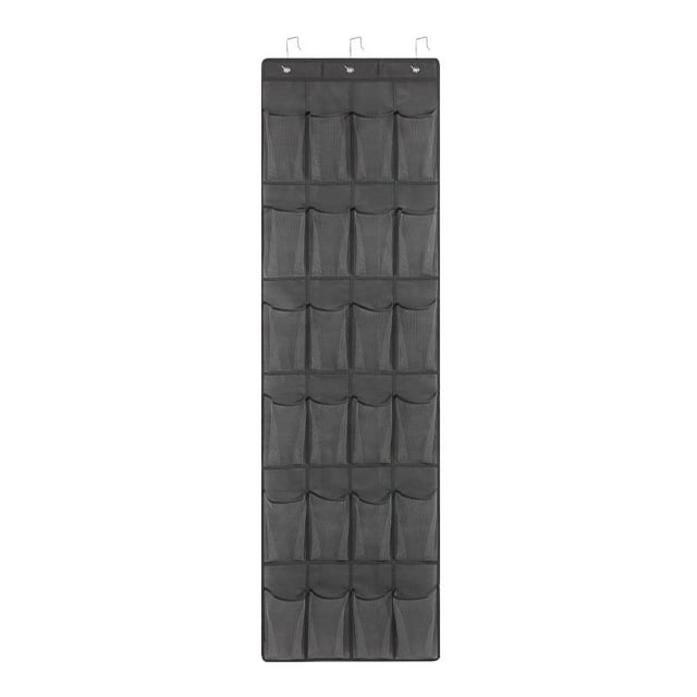 Organizador de zapatos para colocar sobre la puerta, 24 bolsillos, zapatero colgante con bolsillos de malla para guardar zapatos, toallas, refrigerios, juguetes, armario, despensa