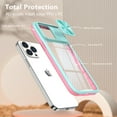 thumbnail image 7 of Allytechgroup Clear Case for Apple iPhone 15 Plus, with Tempered Glass Screen Protector & Lens Protector Anti-Yellow Shockproof Rugged Hybrid Phone Case for iPhone 15 Plus, Skyblue, 7 of 7