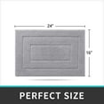thumbnail image 4 of Machine Washable Bathroom Rug, Grey Bath Mat with Non-Slip TPR Backing, Ultra-Thick and Plush Microfiber, Perfect for Shower Area, 16"X24", 4 of 8