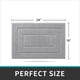 thumbnail image 4 of Alfombra de baño lavable a máquina, alfombra de baño gris con respaldo de TPR antideslizante, microfibra ultra gruesa y afelpada, perfecta para el área de la ducha, 16" X 24", 4 of 8
