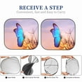 thumbnail image 6 of Naloa Morpho butterfly and dandelion Print 2-Piece Windshield Sunshade,Foldable Car Front Window Sun Shades,for Most Sedans SUV Truck-Large, 6 of 6