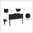 thumbnail image 7 of Castle Place Curved Upholstered Nailhead Trim Linen Headboard, Warm Grey, King, 7 of 7