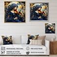 thumbnail image 4 of Designart "Blue Music Classical gracefulness II" Music Floater Framed Wall Art Print, 4 of 7