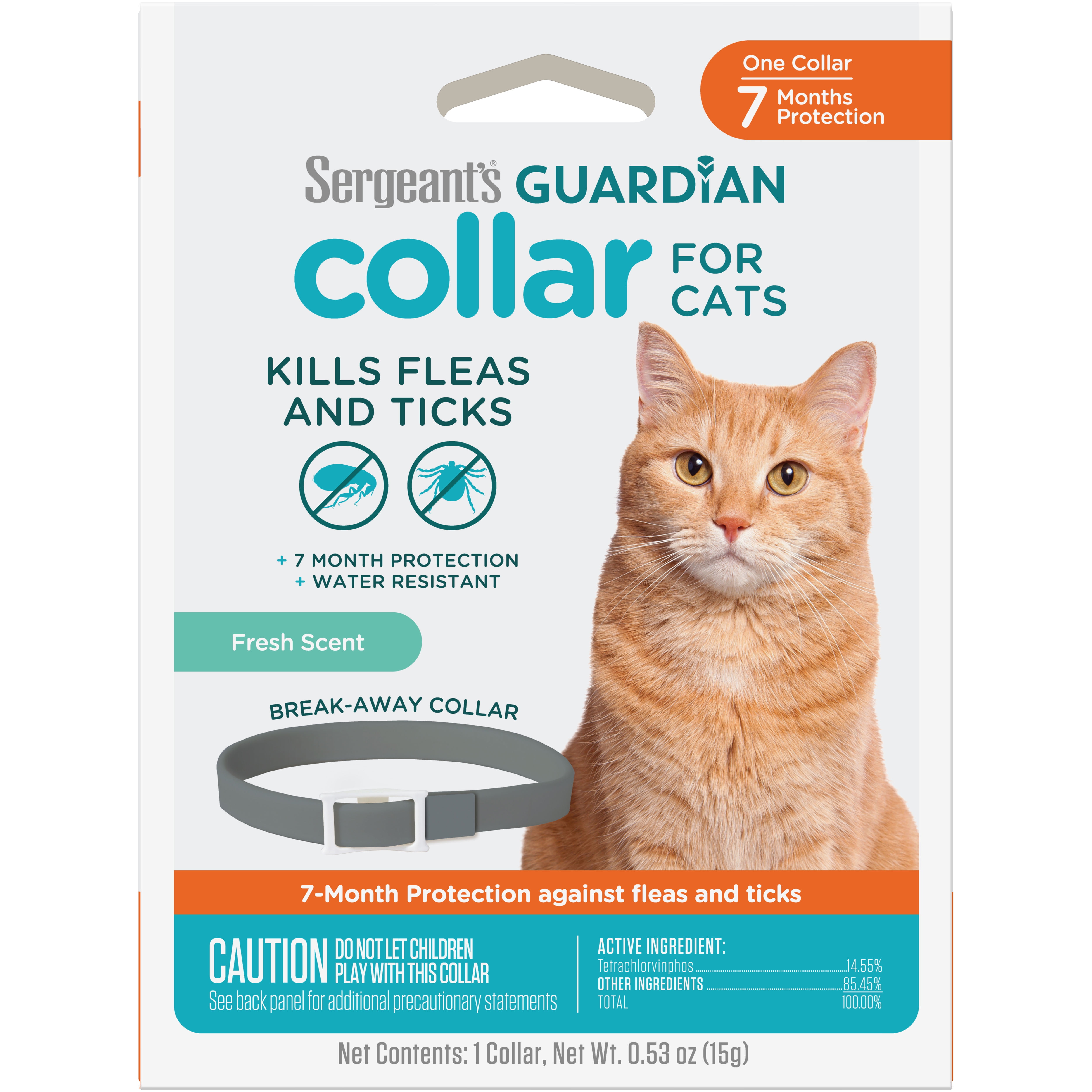 Sergeants Guardian Flea and Tick Collar for Cats, 1 Count