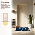 thumbnail image 3 of ODIKA 6'x9' Machine Washable Non-Slip Area Rug, Abstract Wave Featuring Bold Navy and Radiant Gold Highlights High Traffic Rug, Blue, 135872, 3 of 7