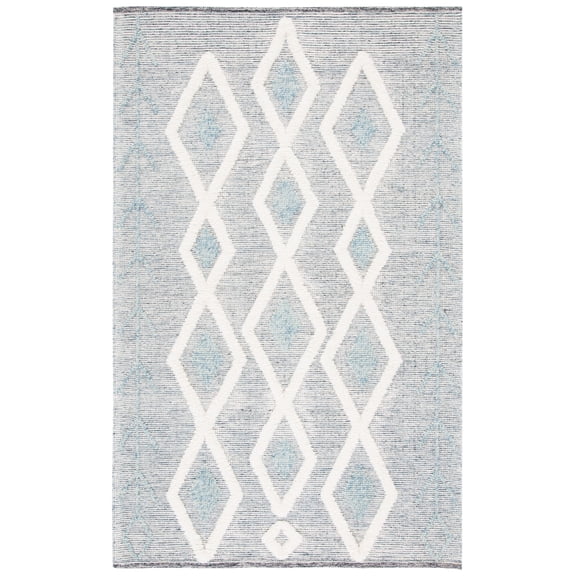 SAFAVIEH Vermont Yazmin Geometric Area Rug, Blue/Ivory, 3' x 5'
