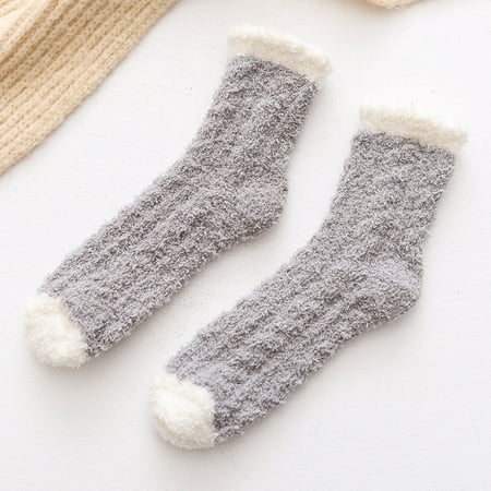 

5Pairs Fluffy Sock Winter Sock Ladies Heart Warm Bed Cosy Lounge Soft Floor Fluffy Sock