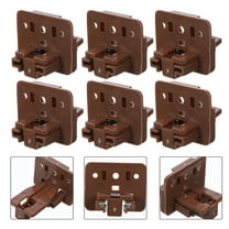 AURARMLET 6pcs Plastic Drawer Slide Stoppers Track Guide Kits for Rear Bottom Mount Heavy Duty Furniture Drawer Components