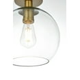 thumbnail image 5 of Shimmer 1 Light Flush Mount in Satin Gold and Clear, 5 of 5