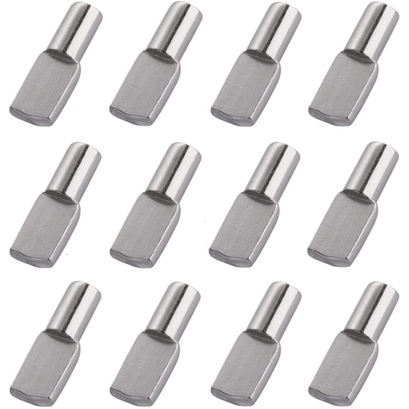 5mm Shelf Pegs Pins,60 Pieces Cabinet Furniture Spoon Shape Support Pegs for Shelves Nickel Plated
