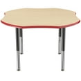 thumbnail image 3 of ECR4Kids 48in Clover Everyday T-Mold Adjustable Activity Table Maple/Red/Black - Super Leg, 3 of 8