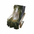 thumbnail image 4 of Tree Soft Flannel Fleece Throw Blanket, Tree Leafage in Landscape Foggy Scenery and Stream View Print, Cozy Plush for Indoor and Outdoor Use, 70" x 90", Brown Green Dust, by Ambesonne, 4 of 6