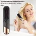 thumbnail image 2 of Hair Straightener Brush 4 Temperatures Fast Heating USB Rechargeable Cordless Negative Ions Hot Brush Electric Fluffy Curly Hair Styling Detangling, 2 of 15