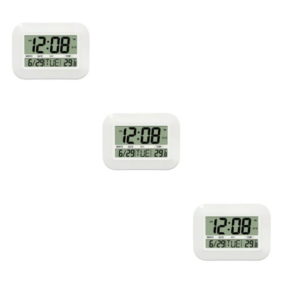 Inteprter Reloj despertador con reloj de pared digital y calendario Alarmas duales/posposición Fácil de leer Buen regalo ABS Tipo 1 Type1 NO1