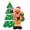 5.6ft Tall Liftable Santa, variant on Firstness 4ft Tall Christmas Inflatables Snowman Blow ups Xmas Inflatable Outdoor Decoration with LED Lights for Yard Garden Lawn