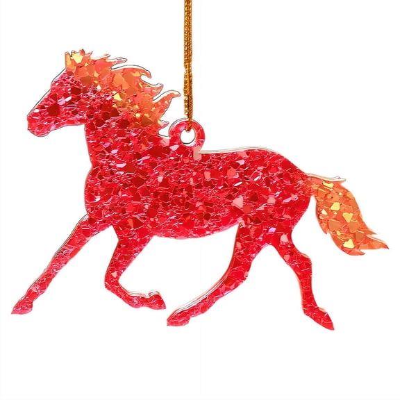 1 PCS Horse Shaped Christmas Ornament, 2D Horse Ornament for Christmas Tree, for Animal Lovers, Gifts for Horse Lovers, Artistic Tree Ornaments for Festive Decoration