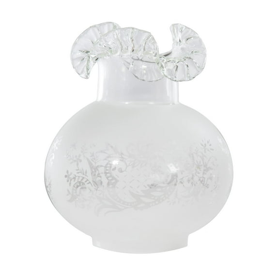 B&P Lamp® Etched Filigree Gas Lamp Glass Shade for Victorian Style Vintage Lighting