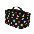 thumbnail image 2 of Letter Cosmetic Bag Fashion Square Travel Portable Storage Wash Bag Storage Case,F,Polyester, 2 of 2