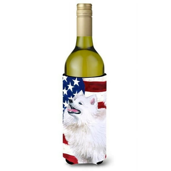 Samoyed Patriotic Wine Bottle Beverge Insulator Hugger