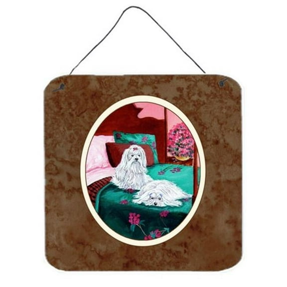 Maltese & Puppy Waiting on You Wall or Door Hanging Prints