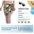 thumbnail image 7 of Bingfone Watercolor Tropical Flowers Women's Sarong Swimsuit Cover Ups Bathing Suit Coverups Chiffon Beach Wrap Skirts, 7 of 7