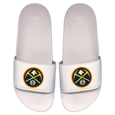 

Men s ISlide White Denver Nuggets Primary Logo Motto Slide Sandals