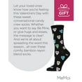 thumbnail image 7 of MeMoi Sweet Candy Bamboo Crew | Valentines Day Socks by MeMoi One Size / Black, 7 of 7