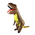thumbnail image 3 of Disfraz de dinosaurio inflable Salvador T Rex disfraz de Halloween soplado por aire para Festival de Mardi Gras fiesta marrón, 3 of 10