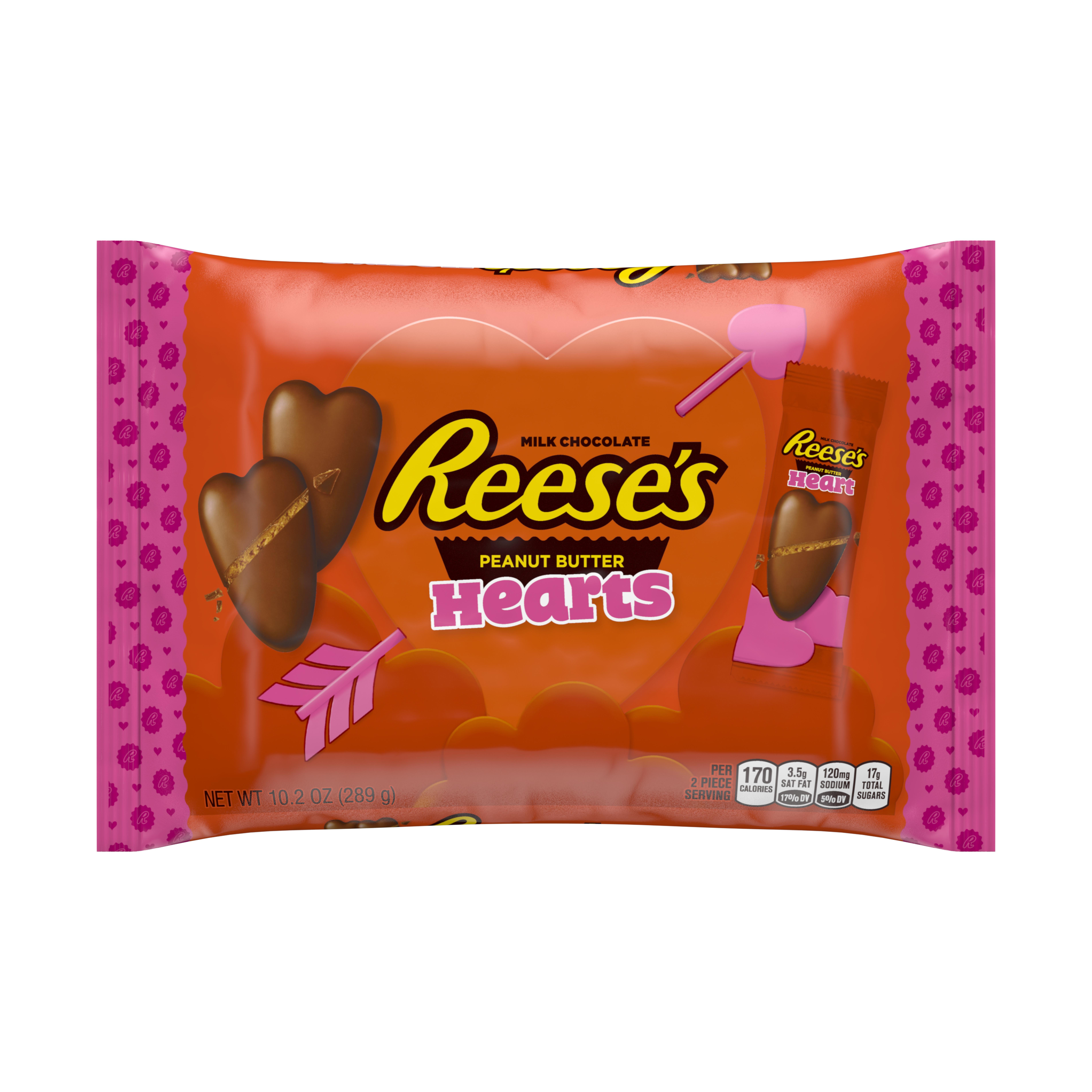 Send some postcards valentines Reese's, Valentines Snack Size Peanut Butter Hearts Candy, 10.2 Oz