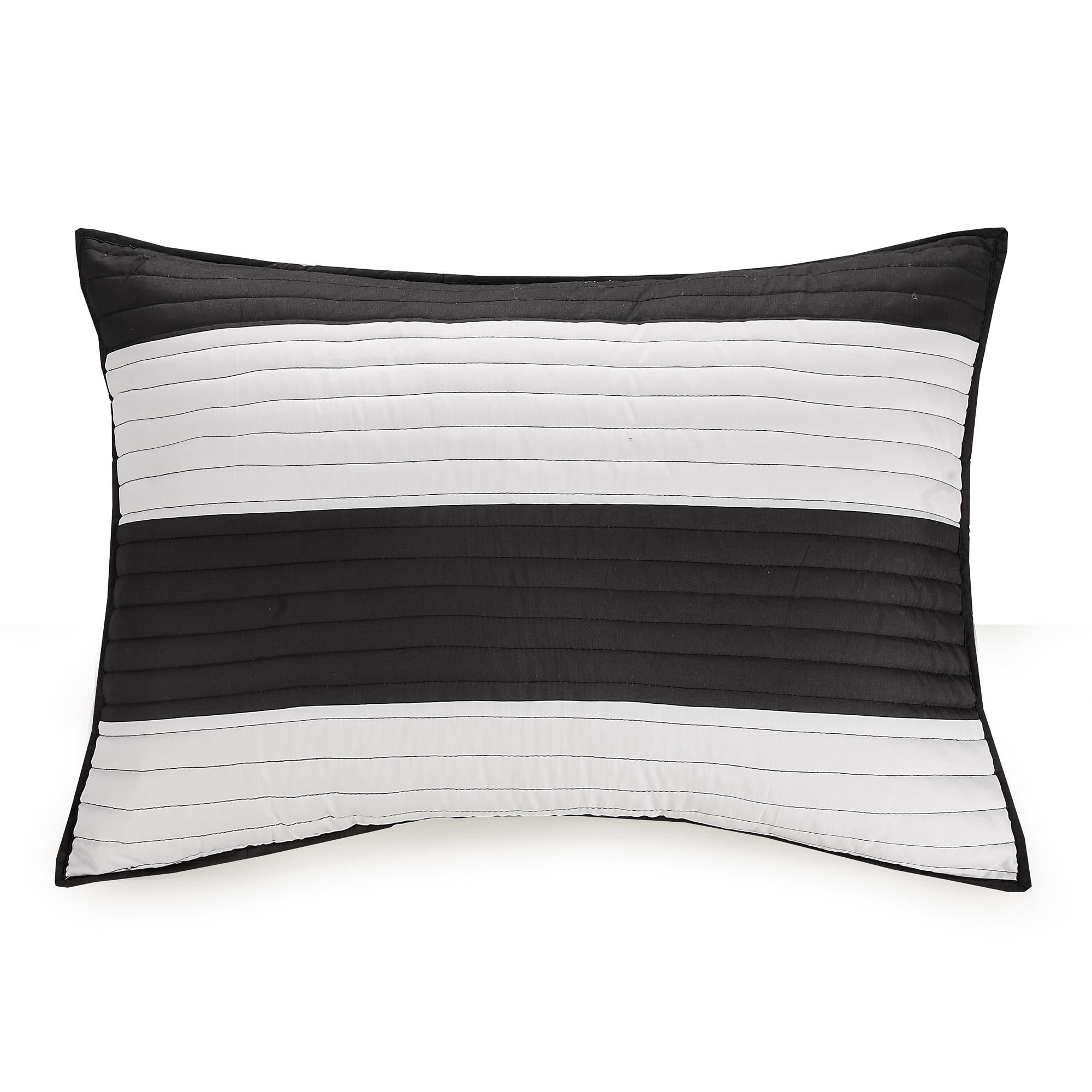 Urban Playground Kids and Teens Lavelle Stripe Black/White 3-Piece Quilt Set, Full/Queen