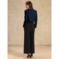 thumbnail image 5 of DARING DIVA Women's Crew neck Button Down Long Sleeve Cropped Blazer M Dark Blue, 5 of 6