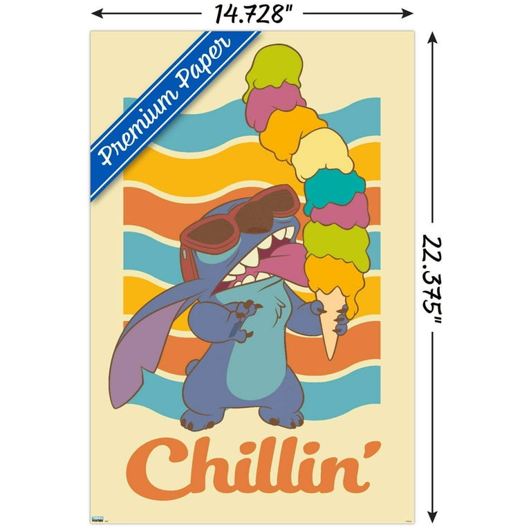Disney Lilo and Stitch - Chillin Wall Poster, 14.725 x 22.375