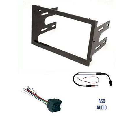 ASC Audio Car Stereo Dash Kit, Wire Harness, and Antenna Adapter for installing a Double Din Radio for VW Volkswagen- 2003 2004 Jetta, 2003 2004 2005 2006 Golf, 2003 2004 2005 Passat