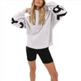 thumbnail image 3 of Sudaderas con Capucha de Moda para Mujer, Sudaderas Holgadas de Gran Tamaño, Camisetas de Larga, Corte Holgado. M, 3 of 9