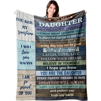 to My Daughter Blanket Gifts from Mom Dad, Valentine''s Day Birthday Gifts for Daughter Gifts for Graduation Wedding Christmas Flannel Fleece Warm Cozy Lightweight Throw Blankets for Bed Sofa 50"x60"