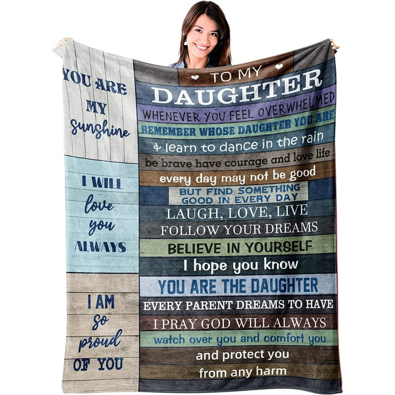 Gifts for Mom Blanket from Daughter to My Mom Blanket Mother''s Day  Birthday Valentines Day Thanksgiving Gifts for Mom I Love You Gifts Super  Soft Fleece Throw Blankets from Daughter, 50''''x60'''' 