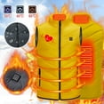 thumbnail image 3 of TFEOQRY Kids Boys Girls Heated Vest USB Intelligent Constant Temperature Heated Windproof Plus Size Coat For Children Winter 2 Heated Jacket Coat Yellow, 3 of 9