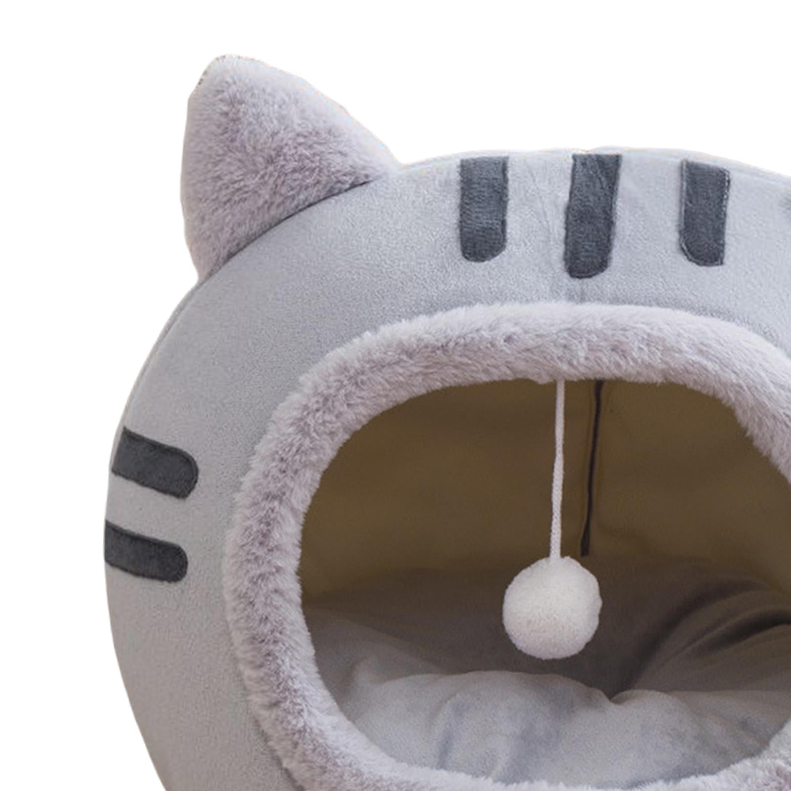 Pet Dog Cat Bed Round Plush Kitten Warm Sleeping Nest Bed Cat Igloo Cave  House