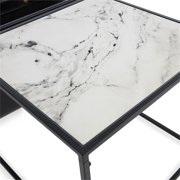 ClickDecor Wilson Magazine Storage End Table Marble Print