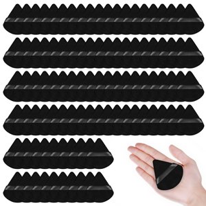 ACDANC 100Pcs Black Triangle Powder Puff Face Makeup Powder Puffs Sponge Soft Powder Puffs for Loose Powder Cosmetic Foundation Plush Powder Puffs