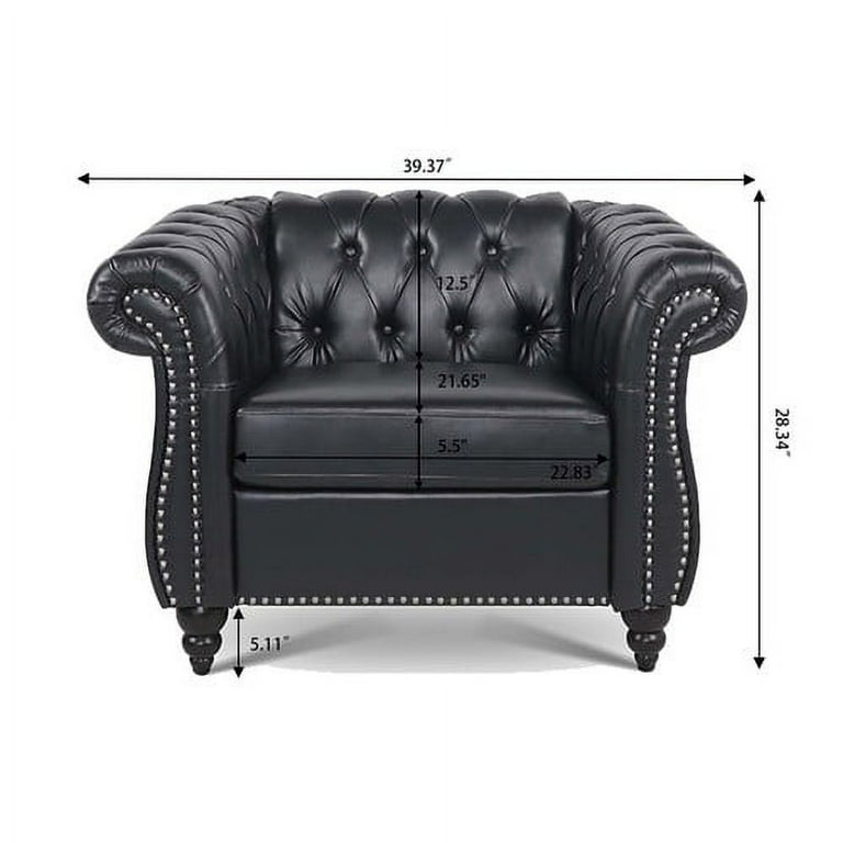 Black one seater sofa new arrivals