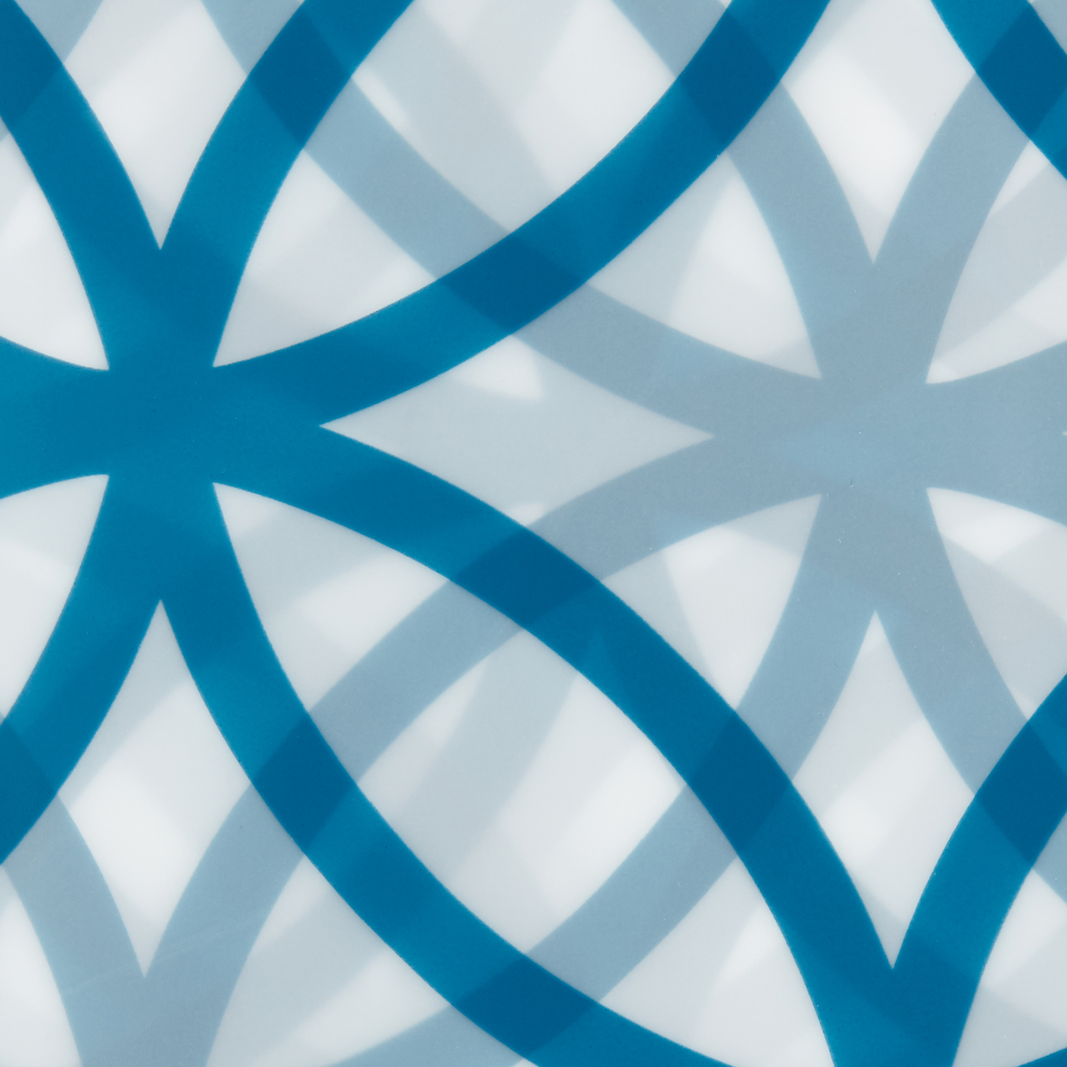 Teal and Blue PEVA Shower Curtain, 70" x 72", Mainstays Hadley Geometric, Waterproof - image 2 of 9