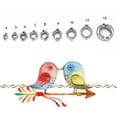 50 Pieces Parrot Leg Rings Metal Active Opening Foot Ring for Small ...