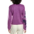 thumbnail image 2 of Valentino womens  Sequin Patch Wool & Mohair-Blend Sweater, m, Purple, 2 of 3
