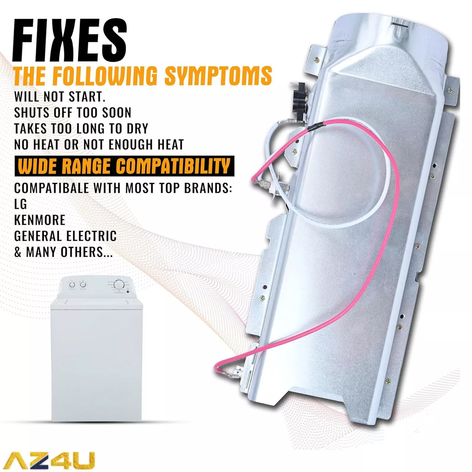 DLE3170W DLE0442G DLE0442W01 DLE2140W Dryer Heating Element for LG Dryer