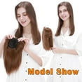 thumbnail image 7 of SEGO Bangs Clip in Real Hair Extensions Toupee Synthetic Hair Topper For Thinning Hair Fake Bang Hair Piece For Woman, 7 of 7