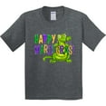 thumbnail image 3 of Inktastic Happy Mardi Gras Cute Alligator with Beads Youth T-Shirt, 3 of 5