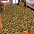 thumbnail image 3 of Japanese Art Decorative Rug, Fish Scale Inspired Vintage Hand Drawn Oriental Geometric Lines Motifs, Quality Carpet for Bedroom Dorm and Living Room, 6 Sizes, Pale Coffee, by Ambesonne, 3 of 4