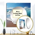 thumbnail image 3 of Designart "Aqua Force Of The Sea Surge I" coastal Turquoise Large Square Mirror - Square Bedroom Mirror Printed Wall Decor - Coastal Square Printed Wall Mirror Art, 3 of 5