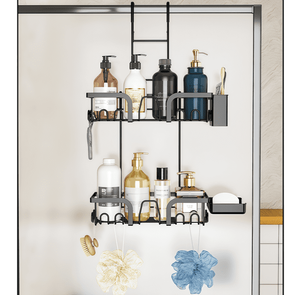Hook And Towel Rack Designed For Glass Shower Doors In Sleek Modern Look